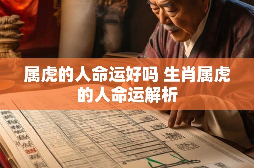 属虎的人命运好吗 生肖属虎的人命运解析
