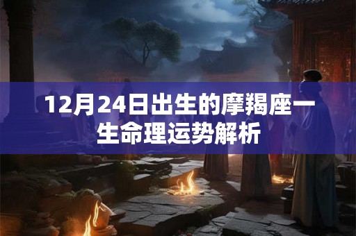 12月24日出生的摩羯座一生命理运势解析