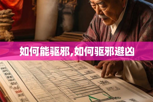 如何能驱邪,如何驱邪避凶