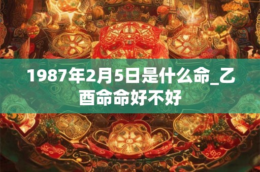 1987年2月5日是什么命_乙酉命命好不好