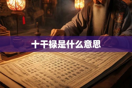 十干禄是什么意思 十干禄是什么意思