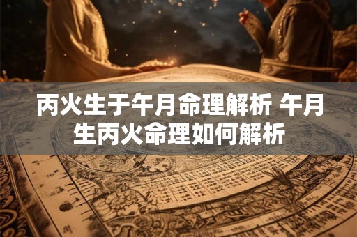 丙火生于午月命理解析 午月生丙火命理如何解析