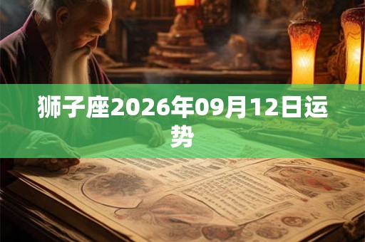 狮子座2026年09月12日运势
