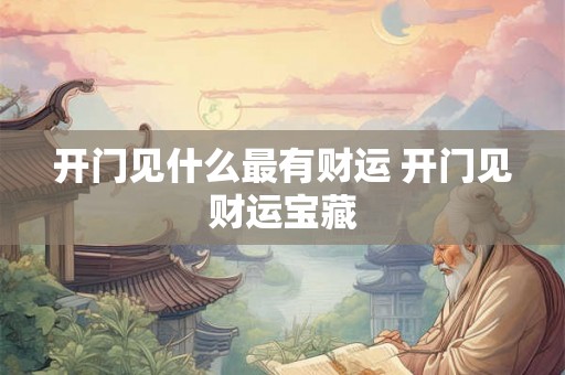 开门见什么最有财运 开门见财运宝藏 开门见什么最有财运 开门见财运宝藏