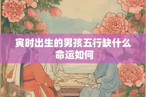 寅时出生的男孩五行缺什么 命运如何