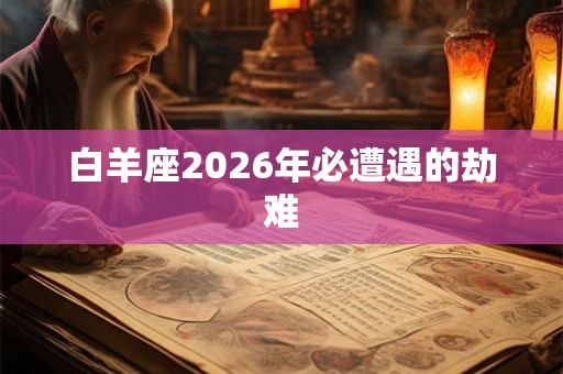 白羊座2026年必遭遇的劫难