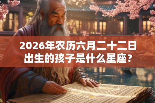 2026年农历六月二十二日出生的孩子是什么星座？