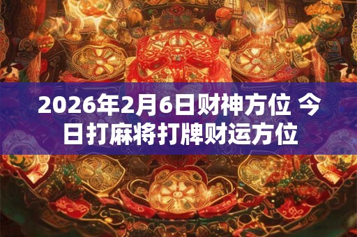 2026年2月6日财神方位 今日打麻将打牌财运方位 2026年2月6日财神方位 今日打麻将打牌财运方位