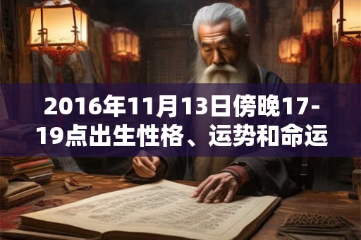 2016年11月13日傍晚17-19点出生性格、运势和命运