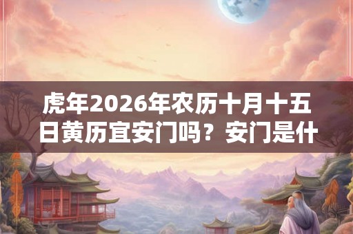 虎年2026年农历十月十五日黄历宜安门吗?安门是什么意思? 虎年2026年农历十月十五日黄历宜安门吗?安门是什么意思?