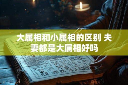 大属相和小属相的区别 夫妻都是大属相好吗