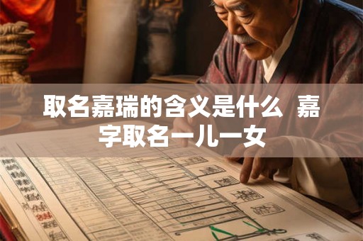 取名嘉瑞的含义是什么 嘉字取名一儿一女 取名嘉瑞的含义是什么 嘉字取名一儿一女