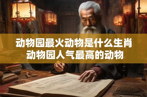 动物园最火动物是什么生肖 动物园人气最高的动物