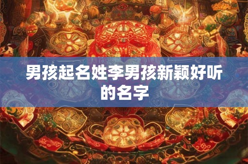 男孩起名姓李男孩新颖好听的名字
