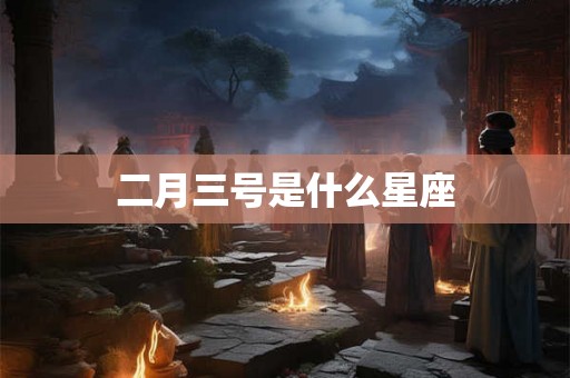 二月三号是什么星座