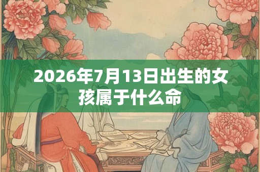2026年7月13日出生的女孩属于什么命