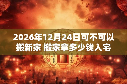2026年12月24日可不可以搬新家 搬家拿多少钱入宅