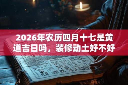 2026年农历四月十七是黄道吉日吗，装修动土好不好？