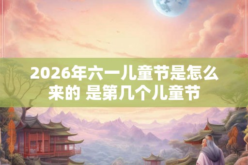 2026年六一儿童节是怎么来的 是第几个儿童节