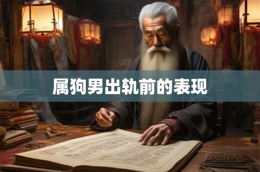 属狗男出轨前的表现