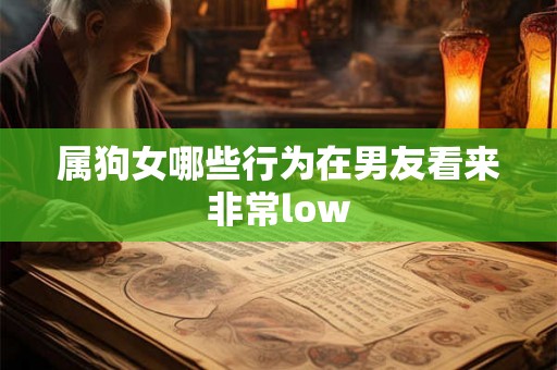 属狗女哪些行为在男友看来非常low
