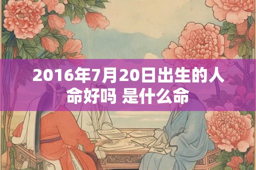 2016年7月20日出生的人命好吗 是什么命