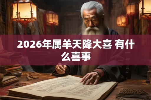 2026年属羊天降大喜 有什么喜事