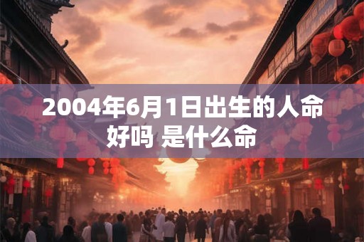 2004年6月1日出生的人命好吗 是什么命