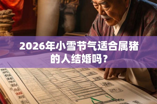 2026年小雪节气适合属猪的人结婚吗？