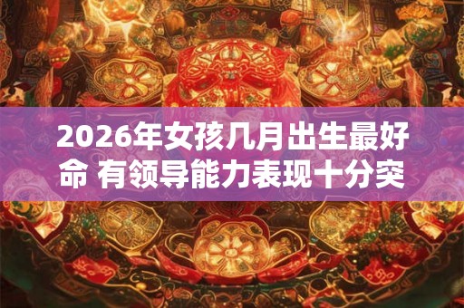 2026年女孩几月出生最好命 有领导能力表现十分突出