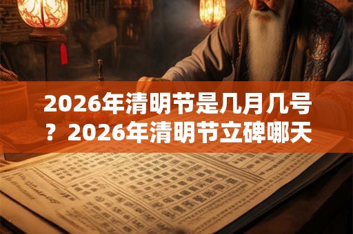 2026年清明节是几月几号？2026年清明节立碑哪天最合适？