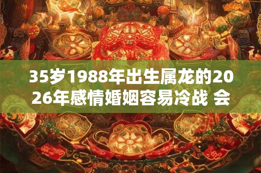 35岁1988年出生属龙的2026年感情婚姻容易冷战 会离婚吗