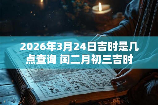 2026年3月24日吉时是几点查询 闰二月初三吉时 2026年3月24日吉时是几点查询 闰二月初三吉时