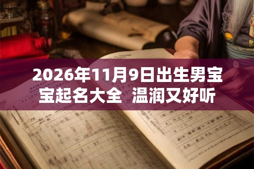 2026年11月9日出生男宝宝起名大全  温润又好听