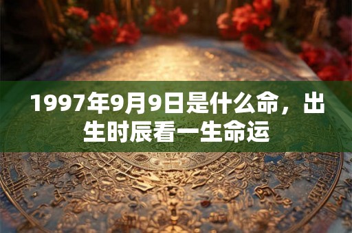 1997年9月9日是什么命，出生时辰看一生命运