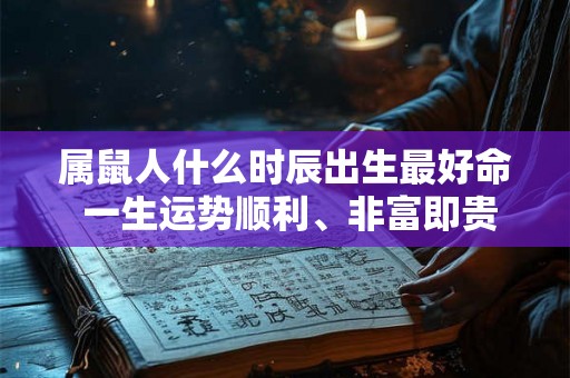 属鼠人什么时辰出生最好命 一生运势顺利、非富即贵