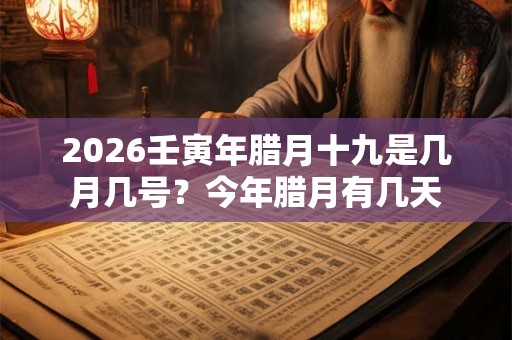 2026壬寅年腊月十九是几月几号？今年腊月有几天