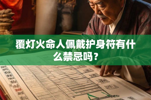 覆灯火命人佩戴护身符有什么禁忌吗？