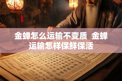 金蝉怎么运输不变质  金蝉运输怎样保鲜保活