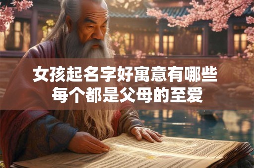 女孩起名字好寓意有哪些 每个都是父母的至爱