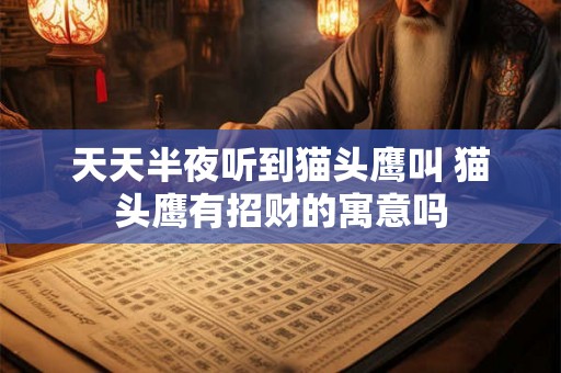 天天半夜听到猫头鹰叫 猫头鹰有招财的寓意吗