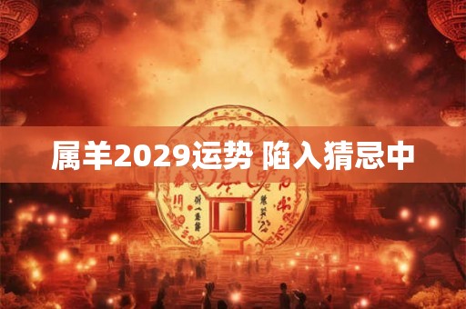 属羊2029运势 陷入猜忌中 属羊2029运势 陷入猜忌中