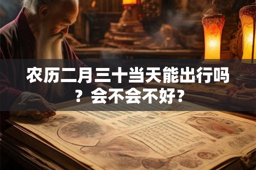 农历二月三十当天能出行吗？会不会不好？