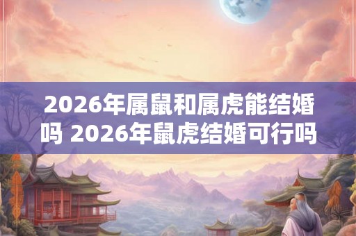 2026年属鼠和属虎能结婚吗 2026年鼠虎结婚可行吗 2026年属鼠和属虎能结婚吗 2026年鼠虎结婚可行吗