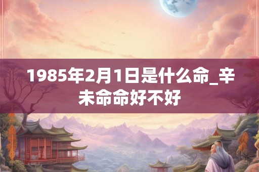 1985年2月1日是什么命_辛未命命好不好