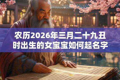 农历2026年三月二十九丑时出生的女宝宝如何起名字吉祥,五行属什么 农历2026年三月二十九丑时出生的女宝宝如何起名字吉祥,五行属什么