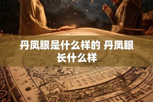 丹凤眼是什么样的 丹凤眼长什么样