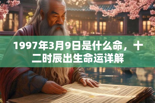 1997年3月9日是什么命，十二时辰出生命运详解