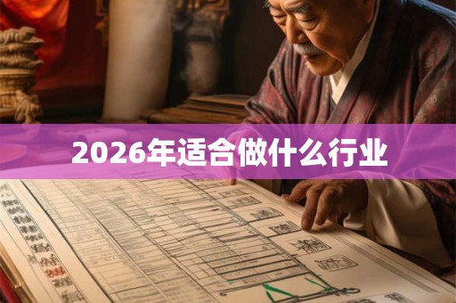 2026年适合做什么行业