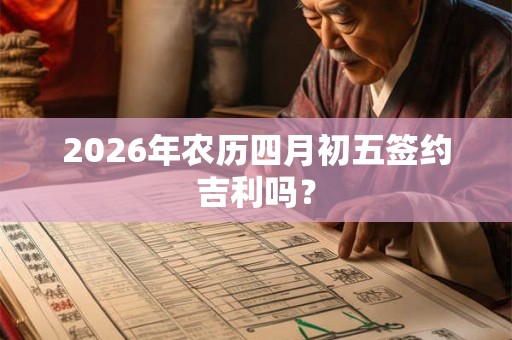 2026年农历四月初五签约吉利吗？